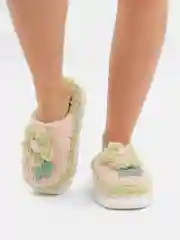Зеленый домашние тапочки, женские