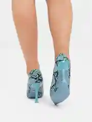 Голубой классические туфли - лодочки, на каблуке