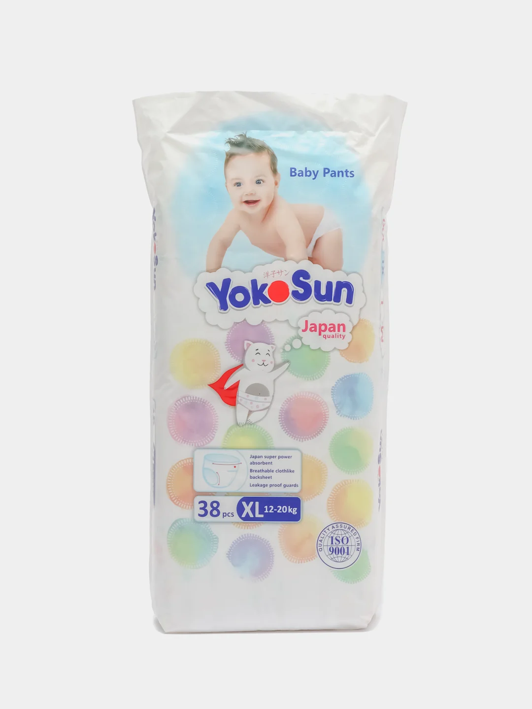 Подгузники-трусики YokoSun, размер XL, 12-20 кг, 38 штук
