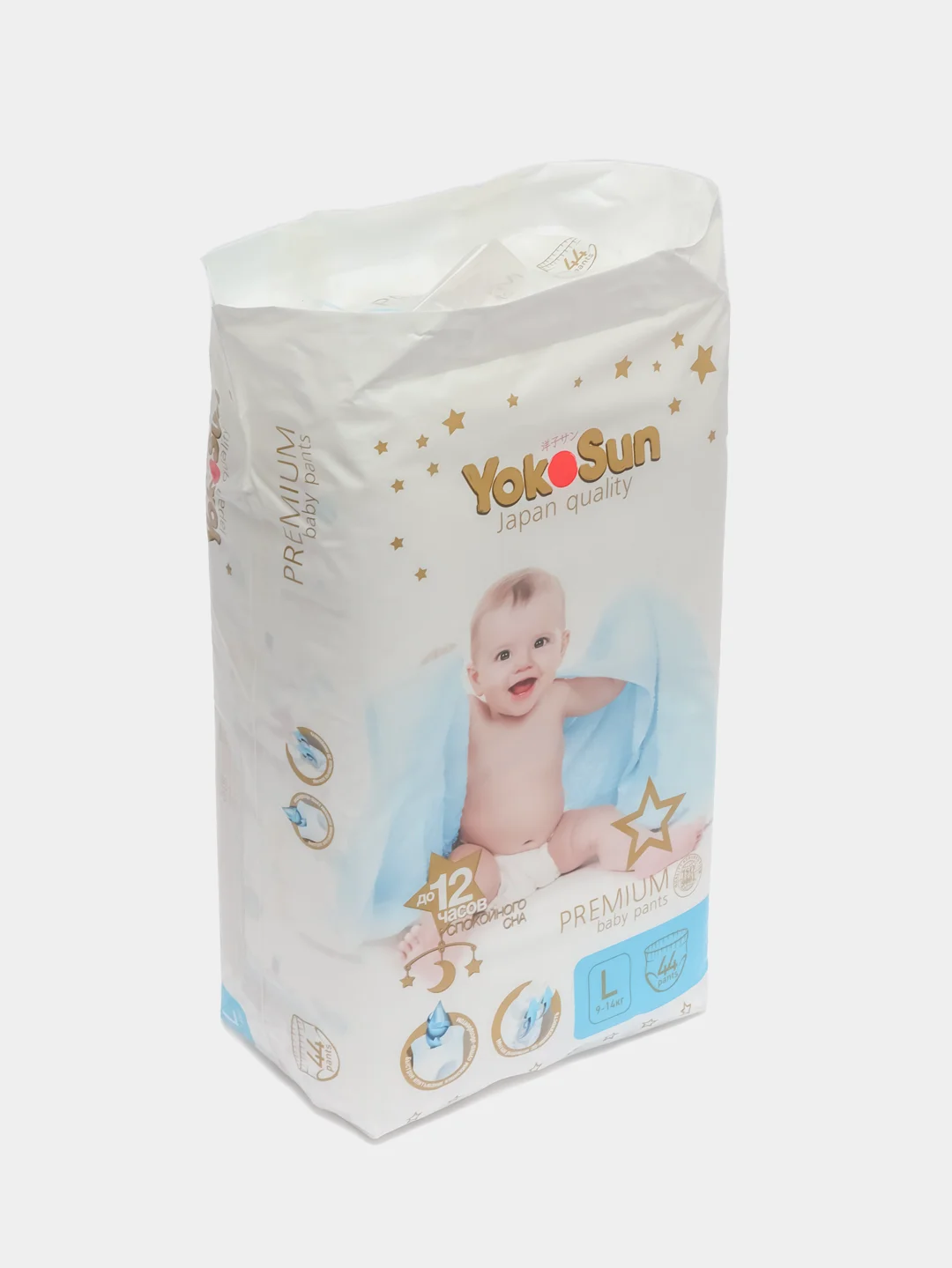 Подгузники-трусики YokoSun Premium L, 9-14 кг, 44 штуки