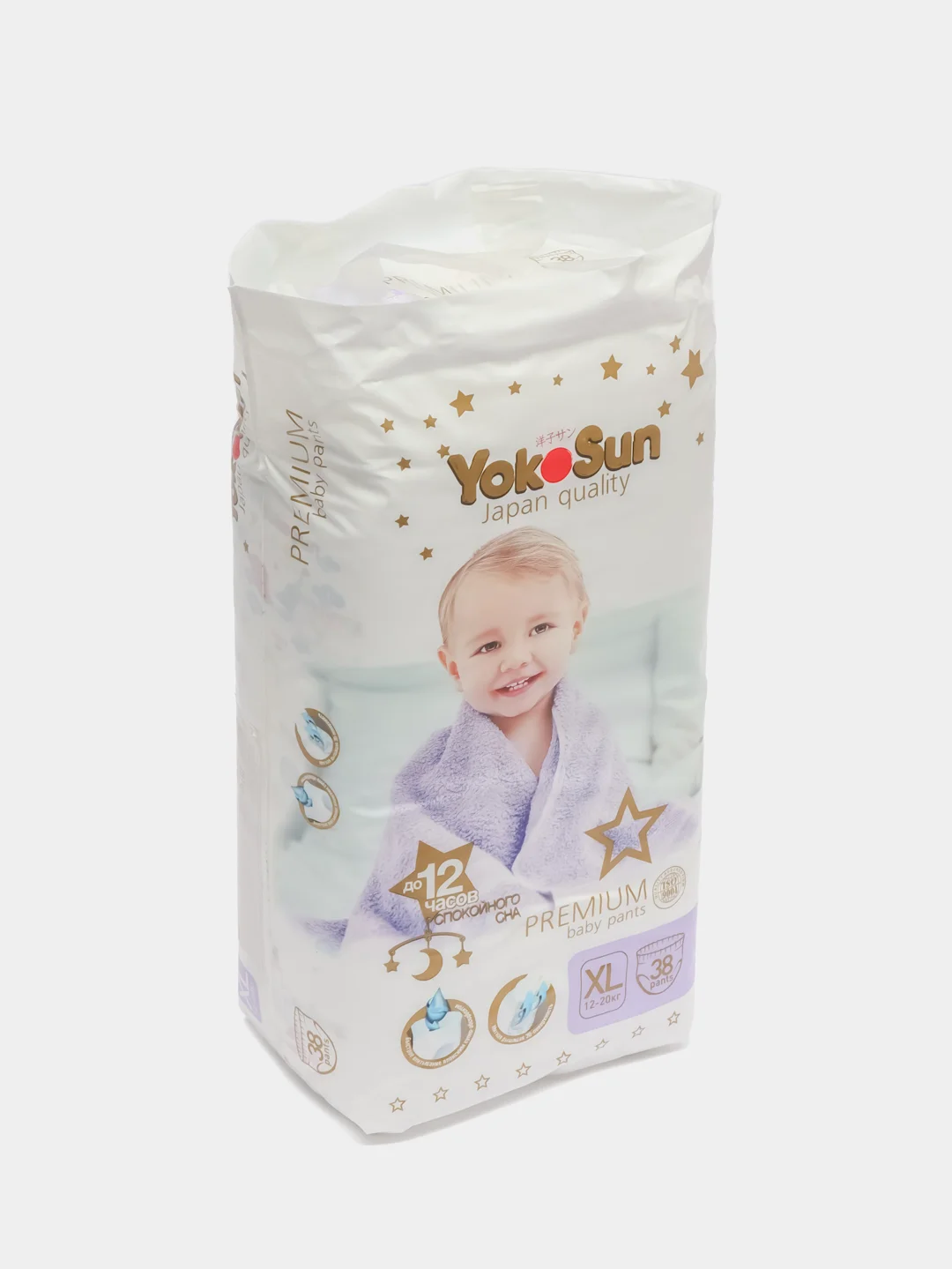 Подгузники-трусики YokoSun Premium XL, 12-20 кг, 38 штук