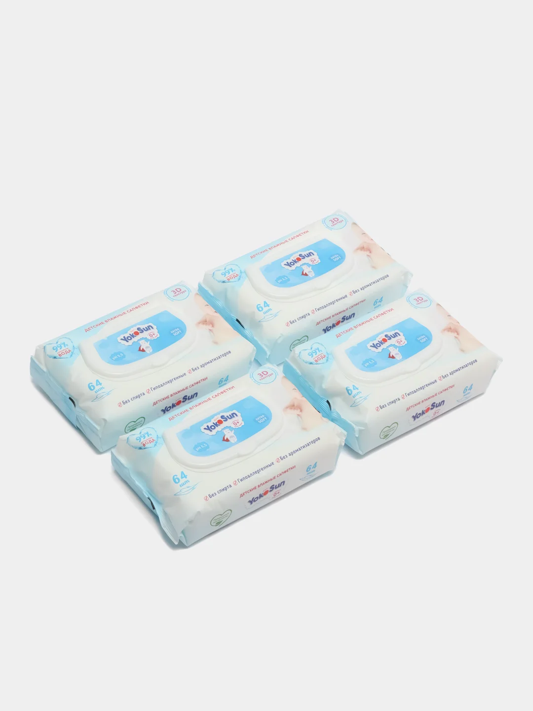 Детские влажные салфетки Megabox YokoSun, 256 штук