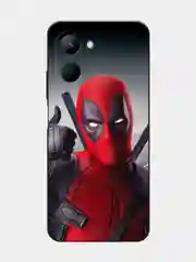 Серый меланж чехол с рисунком на Realme C33 (Реалми С33)
