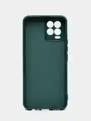 Тёмно-зелёный чехол Silicone Cover для Realme 8/8 Pro (Реалми 8/8 про), силиконовый