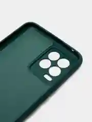 Тёмно-зелёный чехол Silicone Cover для Realme 8/8 Pro (Реалми 8/8 про), силиконовый