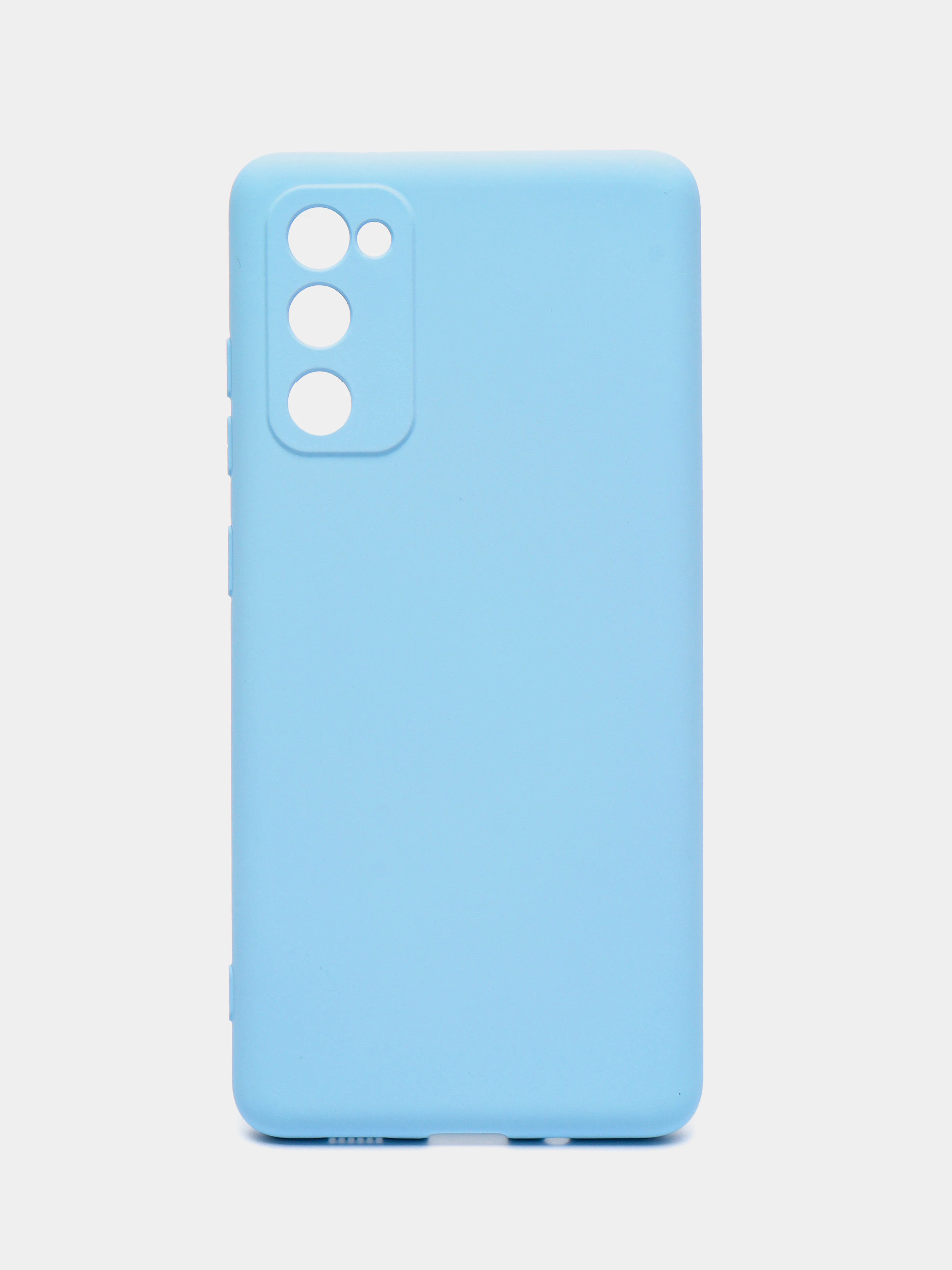 Голубой чехол Samsung Galaxy S20 FE, S20FE, Самсунг Галакси С20 ФЕ, С20ФЕ силиконовый