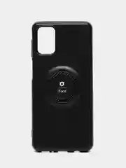 Черный чехол Samsung Galaxy M31s / Самсунг Галакси М31с, силиконовый, магнитный, с кольцом
