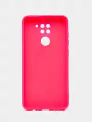Тёмно-розовый чехол Xiaomi Redmi Note 9, Редми Нот 9 силиконовый, с закрытым низом и бархатом внутри