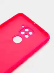 Тёмно-розовый чехол Xiaomi Redmi Note 9, Редми Нот 9 силиконовый, с закрытым низом и бархатом внутри