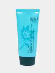Голубой увлажняющий солнцезащитный крем для лица отбеливающий с SPF50+, база под макияж