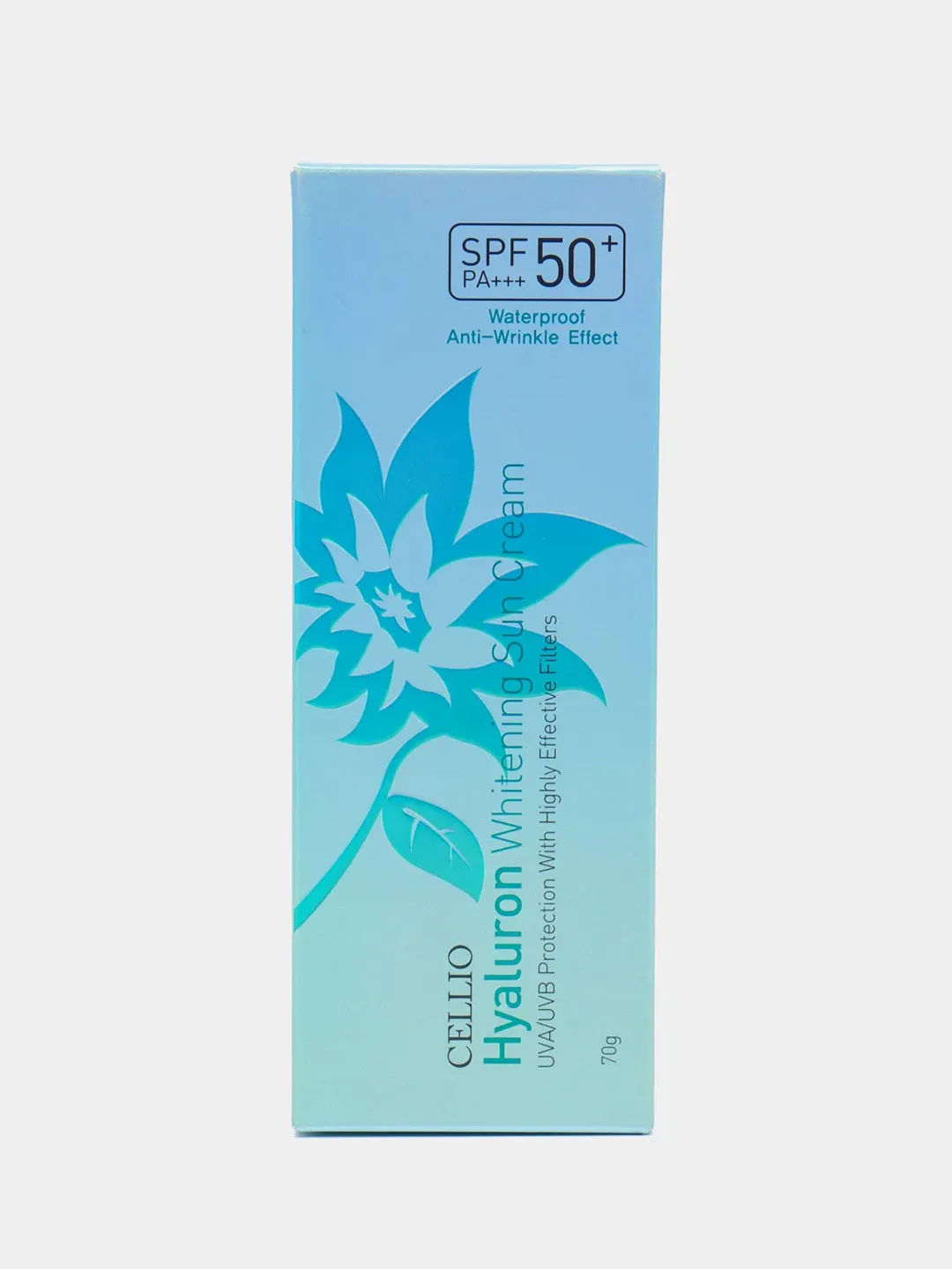 Голубой увлажняющий солнцезащитный крем для лица отбеливающий с SPF50+, база под макияж