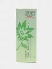 Зеленый увлажняющий солнцезащитный крем для лица отбеливающий с SPF50+, база под макияж