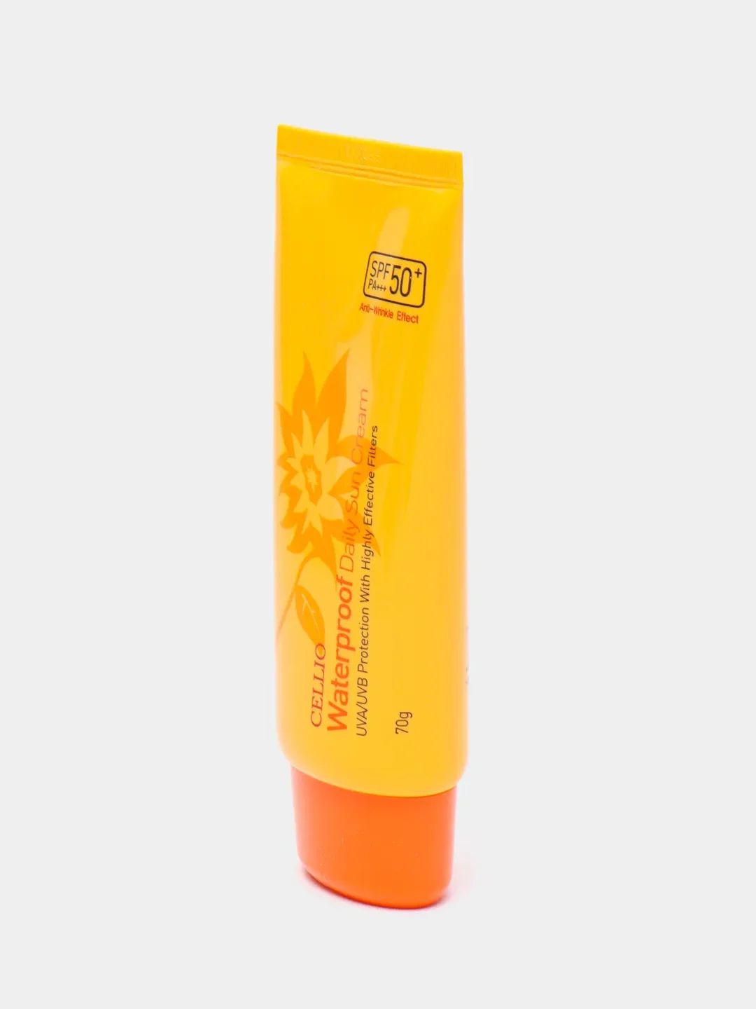 Желтый увлажняющий солнцезащитный крем для лица отбеливающий с SPF50+, база под макияж