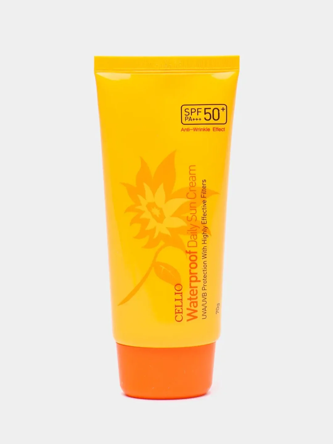 Желтый увлажняющий солнцезащитный крем для лица отбеливающий с SPF50+, база под макияж