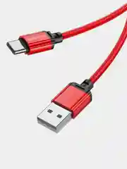 Красный кабель BOROFONE BX87 для iPhone и Android, Micro-USB / Type-C / Lightning, в тканевой оплетке