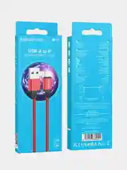 Красный кабель BOROFONE BX87 для iPhone и Android, Micro-USB / Type-C / Lightning, в тканевой оплетке
