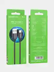 Черный кабель BOROFONE BX87 для iPhone и Android, Micro-USB / Type-C / Lightning, в тканевой оплетке
