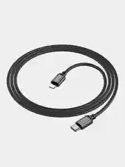 Черный кабель BOROFONE BX87 для iPhone и Android, Micro-USB / Type-C / Lightning, в тканевой оплетке