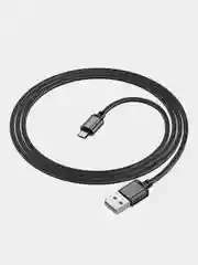 Черный кабель BOROFONE BX87 для iPhone и Android, Micro-USB / Type-C / Lightning, в тканевой оплетке