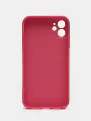 Розовый чехол для iPhone 11, силиконовый, со стеклянной панелью