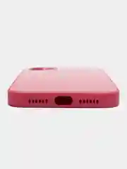 Розовый чехол для iPhone 11, силиконовый, со стеклянной панелью