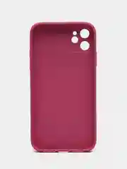 Фуксия чехол для iPhone 11, силиконовый, со стеклянной панелью