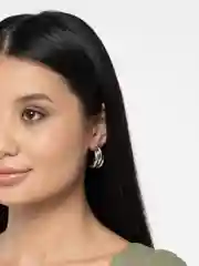 Серебряный серьги тройные