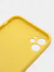 Желтый чехол для iPhone 11, силиконовый, со стеклянной панелью