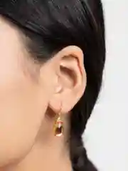 Желтый серьги