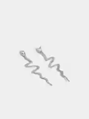 Серьги с фионитами Snakes