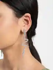 Серьги с фионитами Snakes