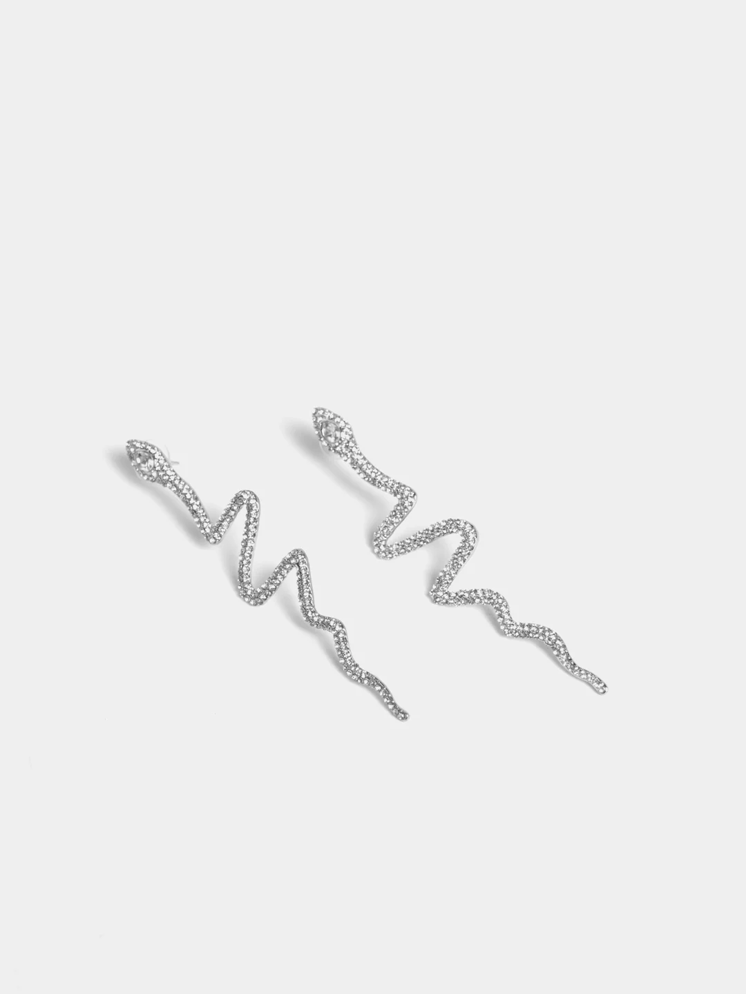 Серьги с фионитами Snakes
