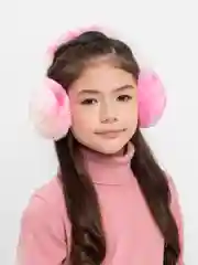 Розовый меховые наушники, детские