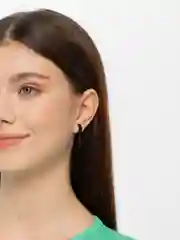 Черный серьги клипсы с крестом