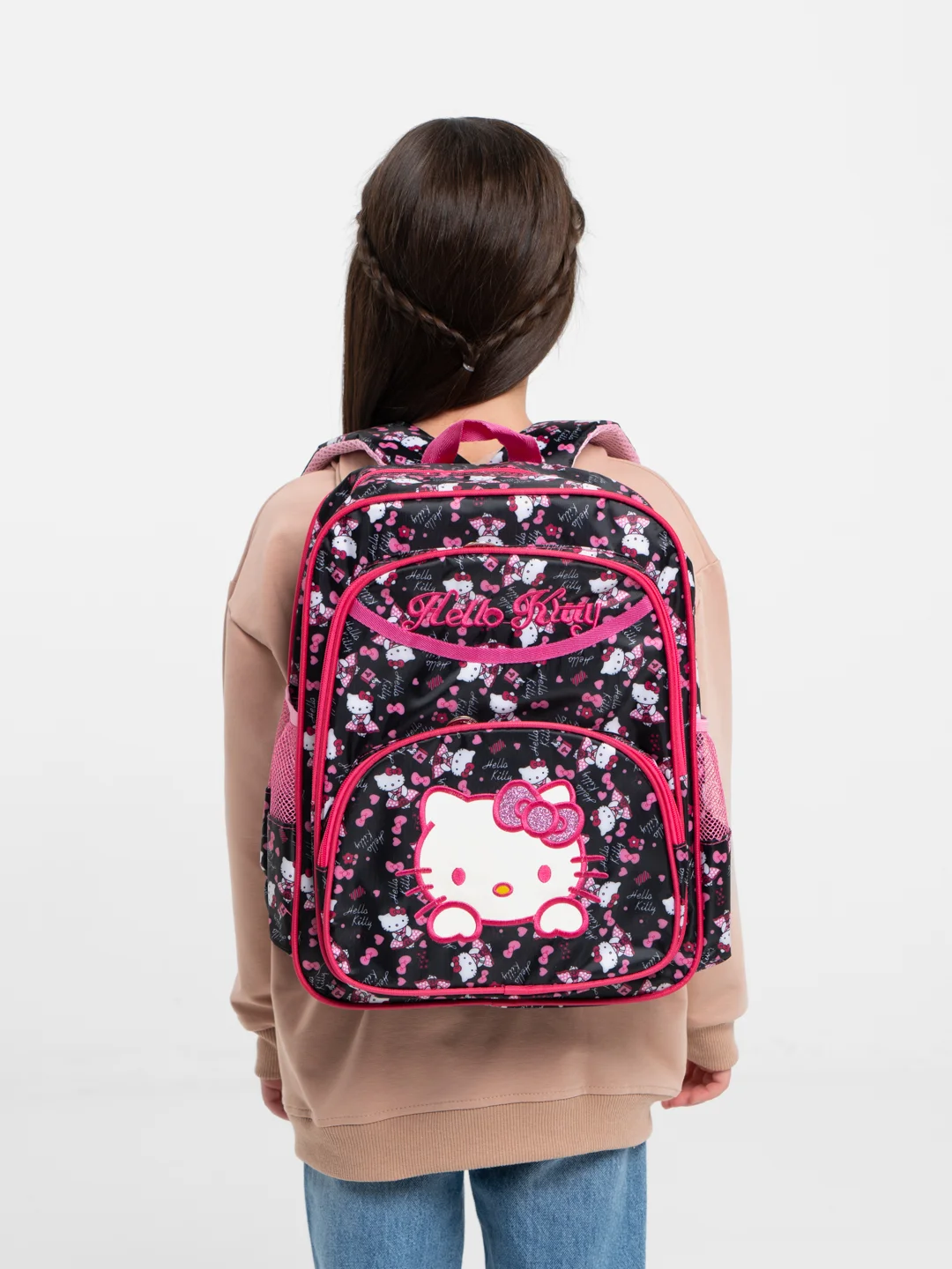 Розовый детский рюкзак Hello Kitty (Хеллоу Китти), школьный