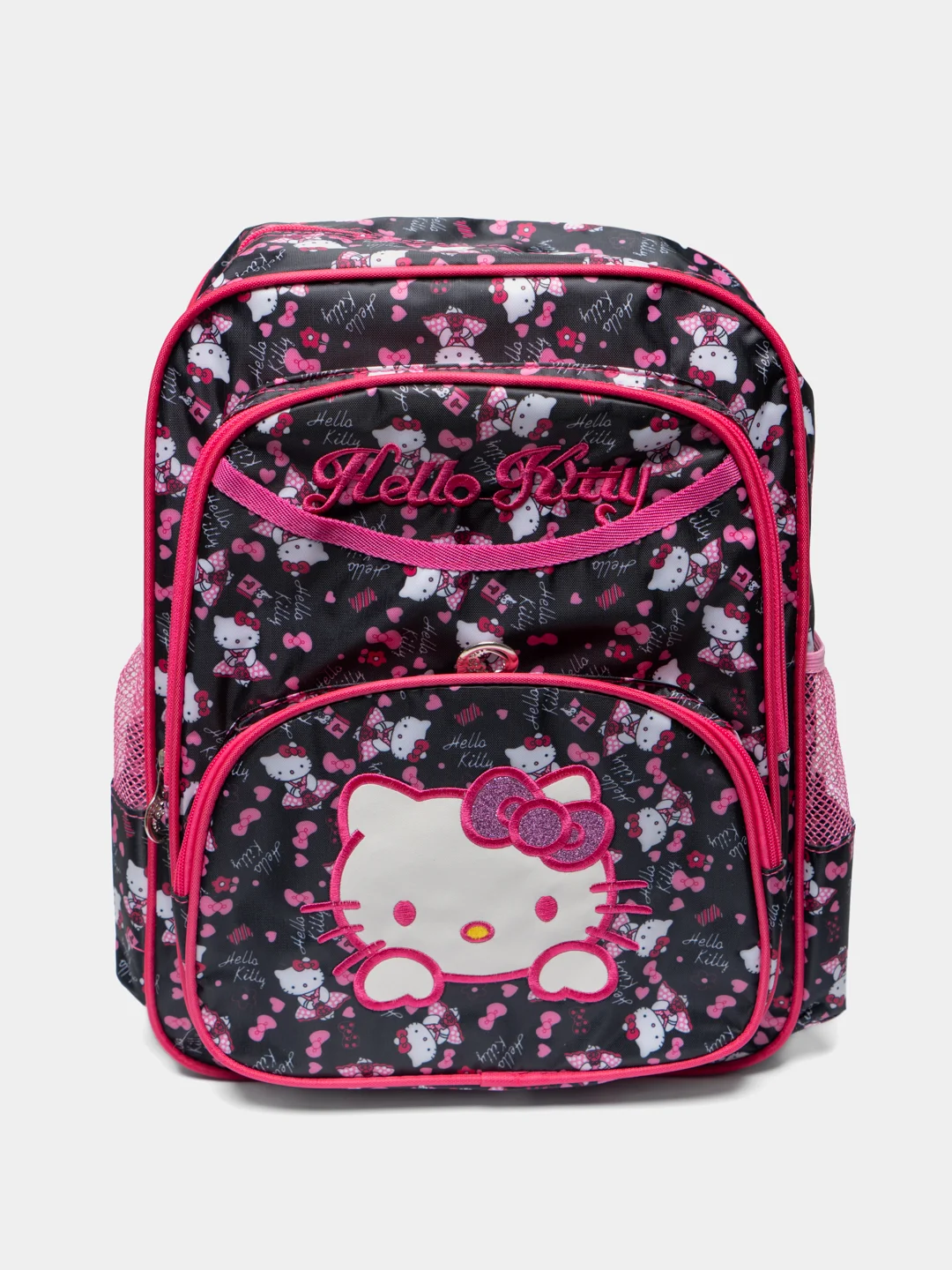 Черный детский рюкзак Hello Kitty (Хеллоу Китти), школьный