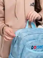 Голубой детский рюкзак Hello Kitty (Хеллоу Китти), школьный