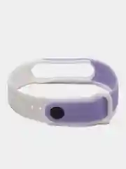 Белый ремешок силиконовый для Xiaomi Mi Band 5, Mi Band 6