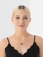 Фиолетовый цепочка на шею с подвеской "Бабочка"