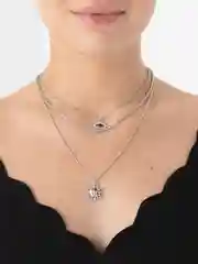 Серебряный цепочка на шею женская, комплект 3 шт
