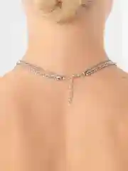 Серебряный цепочка на шею женская, комплект 3 шт