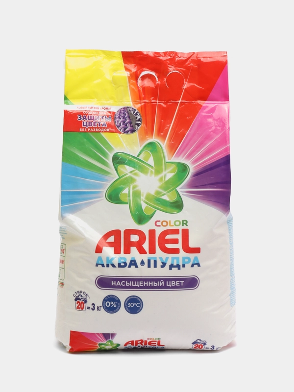 Стиральный порошок Ariel, автомат, color, 20 стирок, 3 кг