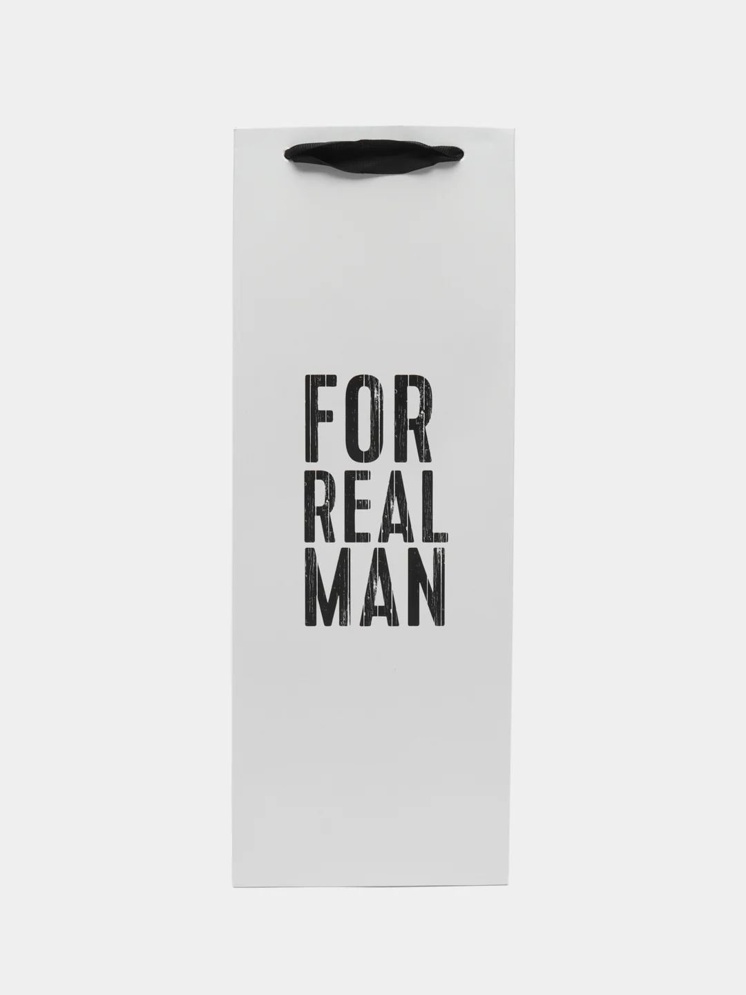 Пакет подарочный под бутылку "For real man", 36 х 13 х 10 см
