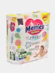 Трусики-подгузники Merries для детей, S, 4-8 кг, 62 штуки