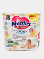 Трусики-подгузники Merries для детей, S, 4-8 кг, 62 штуки