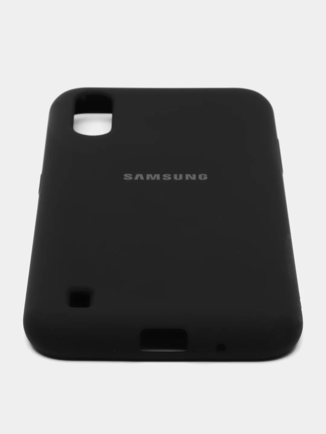 Черный чехол Silicone Case для Samsung A01, силиконовый