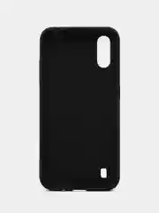 Черный чехол Silicone Case для Samsung A01, силиконовый
