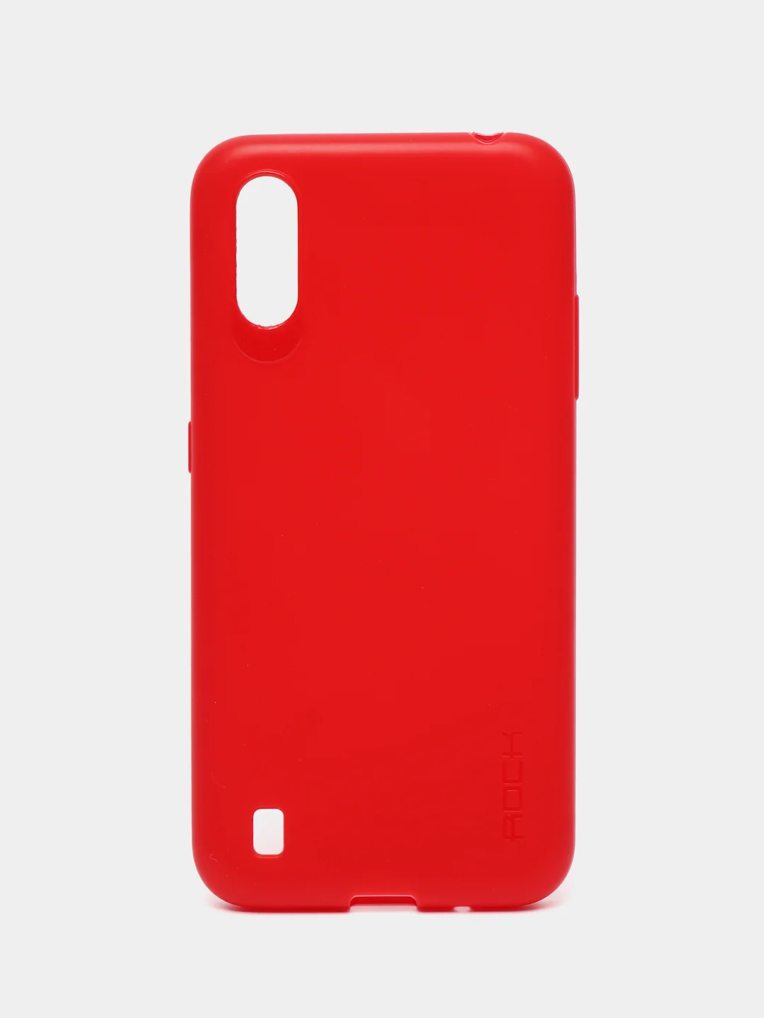 Красный чехол для Samsung A01 силиконовый ROCK