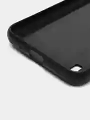 Черный чехол для Samsung A01, под кожу, силиконовый