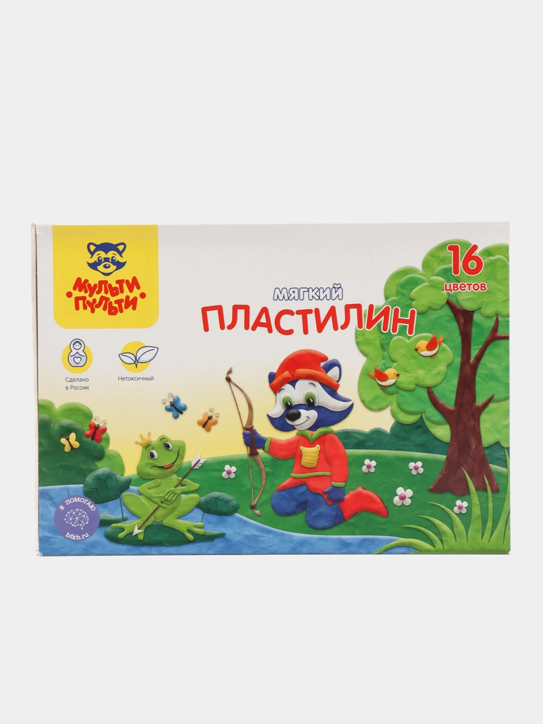 Пластилин Мульти-Пульти "Енот в сказке", 16 цветов, 192г
